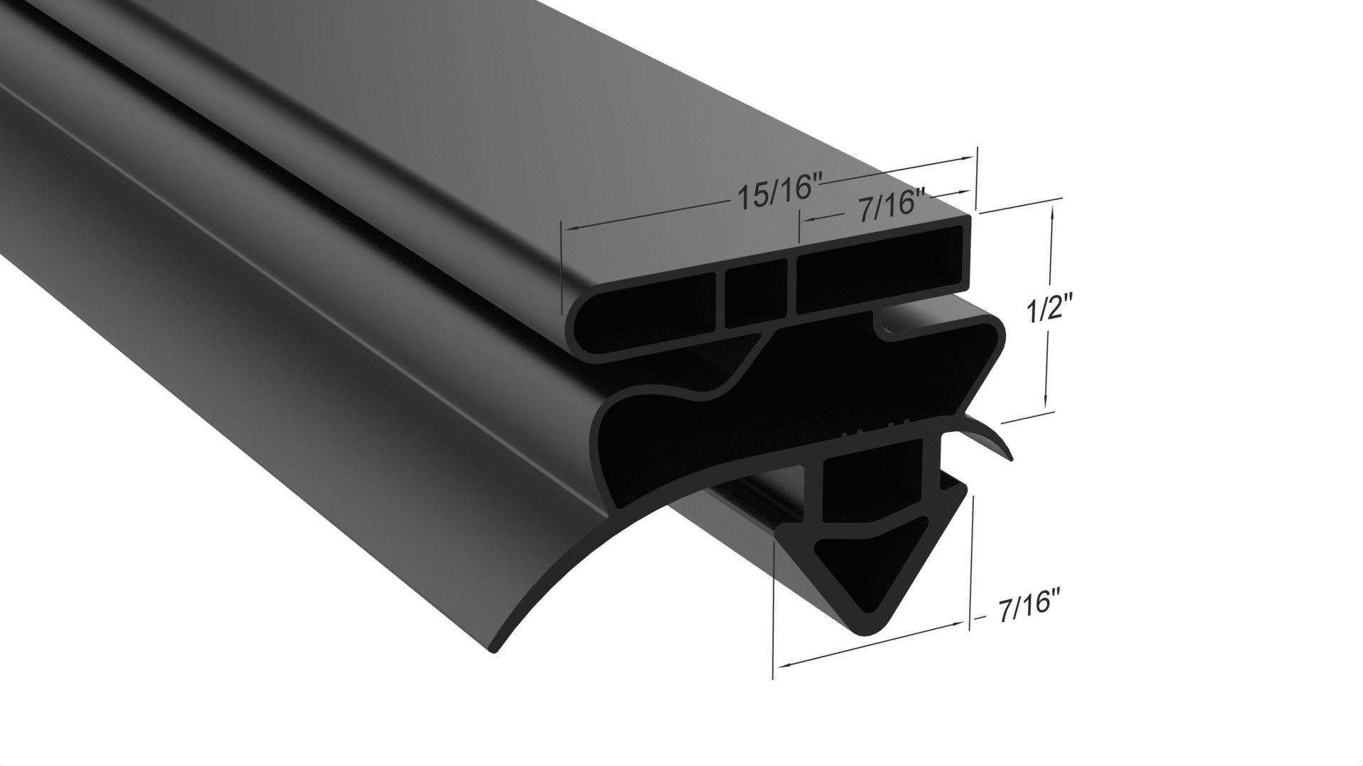 TS-49F Door Gasket Part 810719 by Strivide® Size 26 3/4 x 54 1/4 Compatible with True® Part# 810719 - Image 3