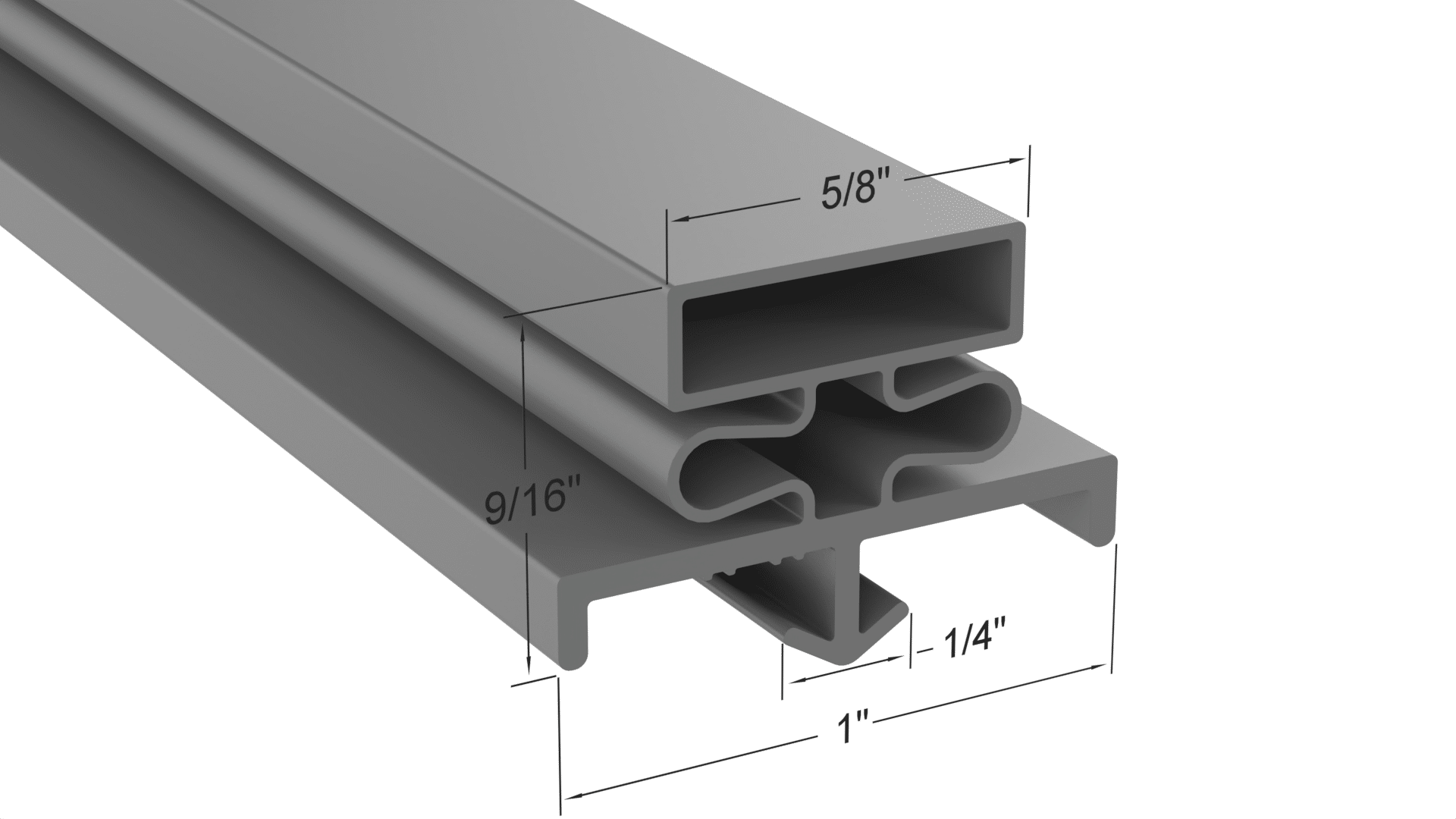 28x63 Door Gasket - Size 21 1/2 x 61 3/4 Strivide® Fits Foster® Part# 28x63 - Image 3