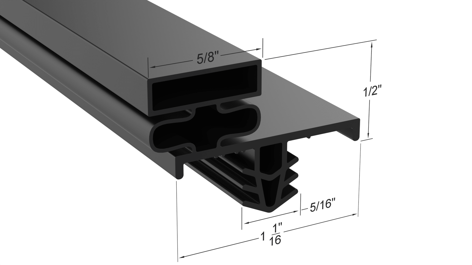 1702751 Door Gasket - Size 23 x 59 1/8 Strivide® Fits Delfield® Part# 1702751 - Image 3