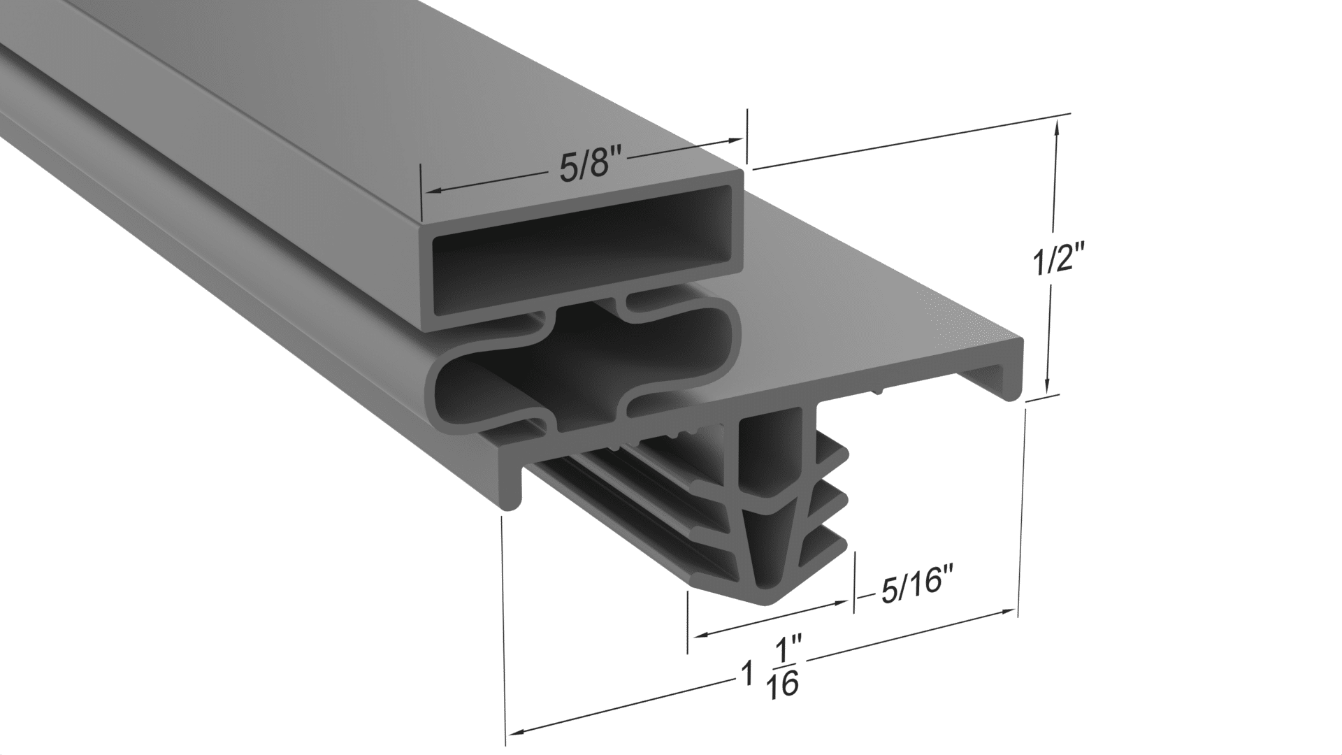 IN-GSK2011 Door Gasket - Size 26 1/8 x 57 7/8 Strivide® Fits Randell® Part# IN-GSK2011 - Image 3