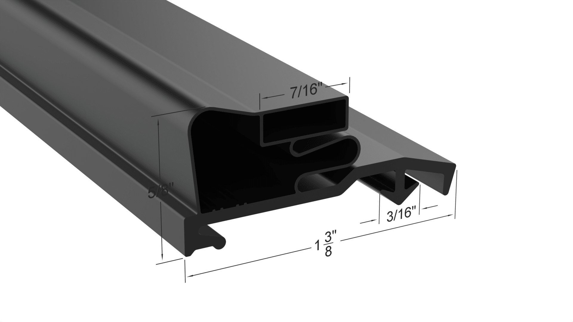 31-1-4x76 Door Gasket - Size 23 1/8 x 63 Strivide® Fits Pinnacle® Part# 31-1-4x76 - Image 3