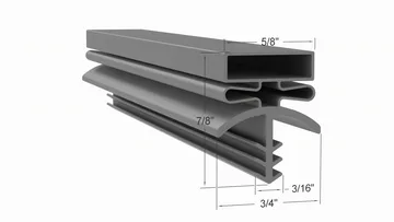 12-15-16x25-5-8 Door Gasket - Size 49 5/8 x 77 1/2 Strivide® Fits Bally® Part# 12-15-16x25-5-8
