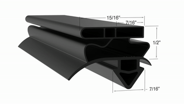 TM-24G Door Gasket Part 912147 by Strivide® Size 26 1/4 x 62 3/4 Compatible with True® Part# 912147 - Image 2